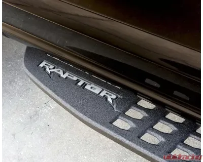 American Car Craft 2Pc Brushed Stainless Steel Running Board Raptor Emblems Ford Raptor 2017-2020 - ACC-772095