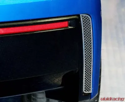 American Car Craft 2Pc Stainless Steel Brushed Rear Valance Laser Mesh Vent Grilles Chevrolet Corvette Stingray C7 2014-2019 - ACC-052003-B
