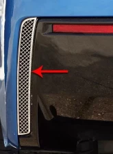 American Car Craft 2Pc Stainless Steel Brushed Rear Valance Laser Mesh Vent Grilles Chevrolet Corvette Stingray C7 2014-2019                                     - ACC-052003-B - Image 3
