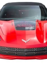 American Car Craft 12pc Stainless Steel Brushed Front Grille Factory Overlay Chevrolet Corvette Stingray C7 2014-2019                                     - ACC-052026-B - Image 3