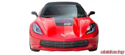 American Car Craft 12pc Stainless Steel Brushed Front Grille Factory Overlay Chevrolet Corvette Stingray C7 2014-2019 - ACC-052026-B