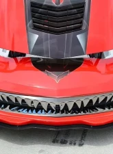 American Car Craft Shark Tooth Grille | Stainless Steel Black Chevrolet Corvette C7 2014-2019                                     - ACC-052080-BLK - Image 7