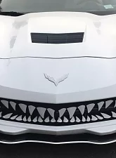 American Car Craft Shark Tooth Grille | Stainless Steel Black Chevrolet Corvette C7 2014-2019                                     - ACC-052080-BLK - Image 2