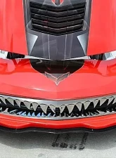 American Car Craft Shark Tooth Grille | Stainless Steel Black Chevrolet Corvette C7 2014-2019                                     - ACC-052080-BLK - Image 3