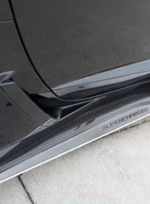American Car Craft 650 HP Fin Brushed Stainless Steel Side Skirt Extensions w/Supercharged Inlaid Lettering Chevrolet Corvette Z06 | ZR1 2015-2019                                     - ACC-052094/052106 - Image 9