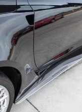 American Car Craft 650 HP Fin Brushed Stainless Steel Side Skirt Extensions w/Supercharged Inlaid Lettering Chevrolet Corvette Z06 | ZR1 2015-2019                                     - ACC-052094/052106 - Image 2