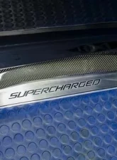 American Car Craft 650 HP Fin Brushed Stainless Steel Side Skirt Extensions w/Supercharged Inlaid Lettering Chevrolet Corvette Z06 | ZR1 2015-2019                                     - ACC-052094/052106 - Image 5