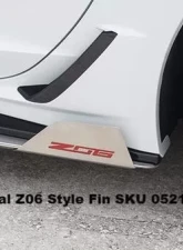 American Car Craft 650 HP Fin Brushed Stainless Steel Side Skirt Extensions w/Supercharged Inlaid Lettering Chevrolet Corvette Z06 | ZR1 2015-2019                                     - ACC-052094/052106 - Image 8