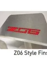 American Car Craft 650 HP Fin Brushed Stainless Steel Side Skirt Extensions w/Supercharged Inlaid Lettering Chevrolet Corvette Z06 | ZR1 2015-2019                                     - ACC-052094/052106 - Image 9