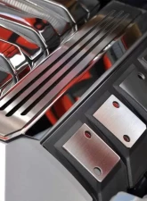 American Car Craft 2Pc Polished/Brushed Bright Red Solid Fuel Rail Ribbed Covers Chevrolet Camaro SS 2010-2015                                     - ACC-103054-BRSD - Image 4