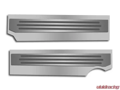 American Car Craft 2Pc Polished/Brushed Bright Red Solid Fuel Rail Ribbed Covers Chevrolet Camaro SS 2010-2015 - ACC-103054-BRSD