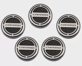 American Car Craft 5Pc Brushed Black Engine Fluid Cap Covers Chevrolet Camaro V6 2010-2022