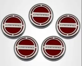American Car Craft 5Pc Garnet Red Engine Fluid Cap Covers Chevrolet Camaro V6 2010-2022