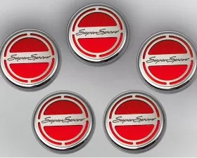 American Car Craft 5Pc Super Sport Style Bright Red Solid Engine Fluid Cap Cover Chevrolet Camaro SS 2010-2022