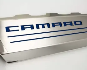 American Car Craft 2Pc Polished Stainless Steel Dark Blue Solid Fuel Rail Cover Chevrolet Camaro SS 2016-2021