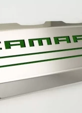 American Car Craft 2Pc Polished Stainless Steel Green Carbon Fiber Fuel Rail Cover Chevrolet Camaro SS 2016-2021                                     - ACC-103077/103078-GRN - Image 8