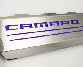 American Car Craft 2Pc Polished Stainless Steel Purple Carbon Fiber Fuel Rail Cover Chevrolet Camaro SS 2016-2021