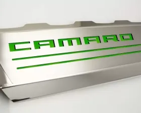 American Car Craft 2Pc Polished Stainless Steel Synergy Green Solid Fuel Rail Cover Chevrolet Camaro SS 2016-2021