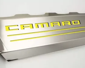 American Car Craft 2Pc Polished Stainless Steel Yellow Solid Fuel Rail Cover Chevrolet Camaro SS 2016-2021