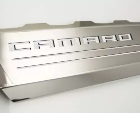 American Car Craft 2Pc Polished Stainless Steel White Carbon Fiber Fuel Rail Cover Chevrolet Camaro SS 2016-2021