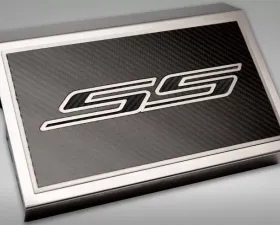 American Car Craft Brushed Black Carbon Fiber Fuse Box Cover Chevrolet Camaro SS 2016-2021