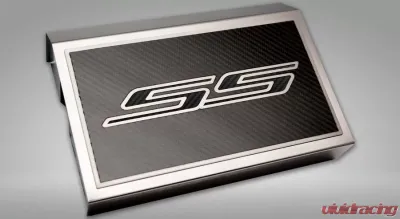 American Car Craft Brushed Black Carbon Fiber Fuse Box Cover Chevrolet Camaro SS 2016-2021 - ACC-103090/103094-BLK