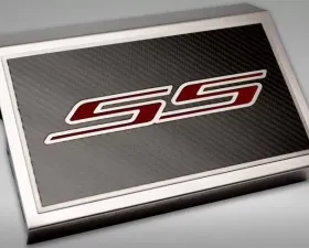 American Car Craft Brushed Garnet Red Fuse Box Cover Chevrolet Camaro SS 2016-2021