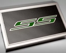 American Car Craft Brushed Green Carbon Fiber Fuse Box Cover Chevrolet Camaro SS 2016-2021