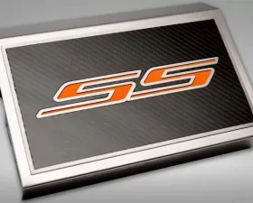 American Car Craft Brushed Orange Carbon Fiber Fuse Box Cover Chevrolet Camaro SS 2016-2021