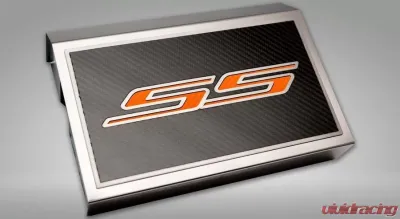 American Car Craft Brushed Orange Carbon Fiber Fuse Box Cover Chevrolet Camaro SS 2016-2021 - ACC-103090/103094-ORG