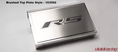 American Car Craft Brushed Stainless Steel Bright Red Solid Fuse Box Cover Chevrolet Camaro RS 2016-2021 - ACC-103090/103092-BSRD