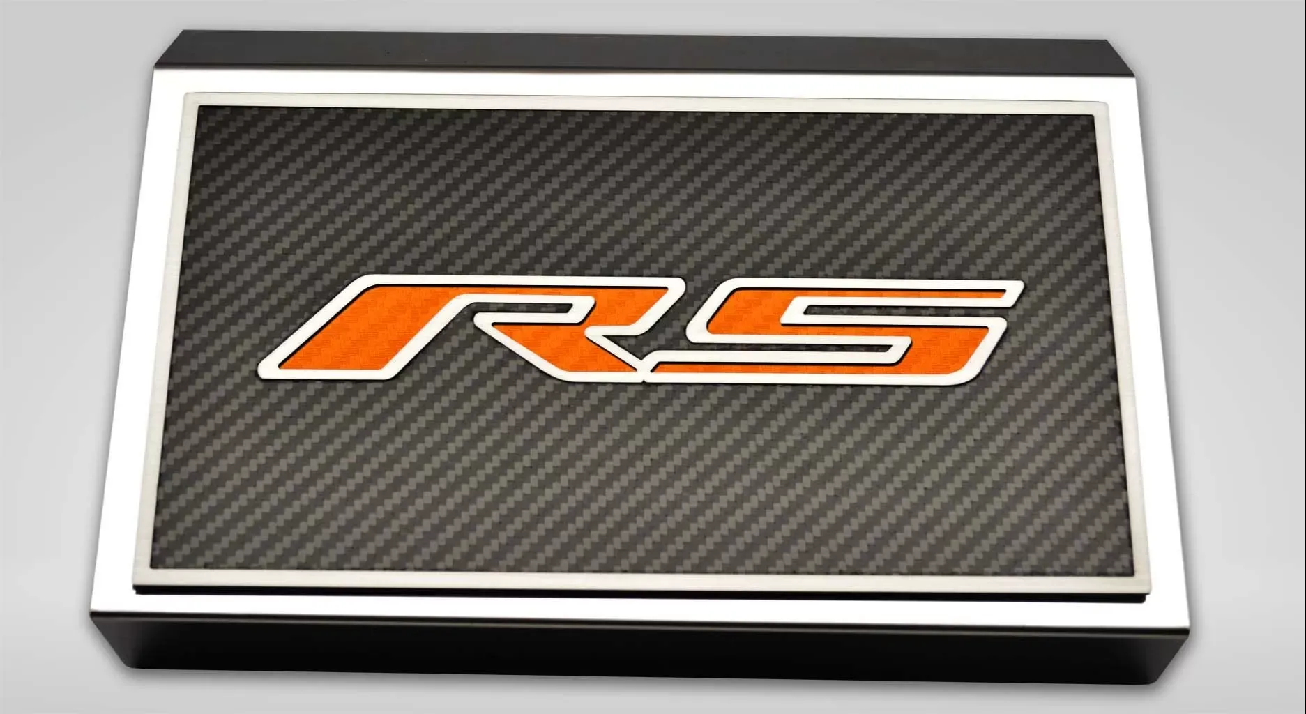 American Car Craft Polished Orange Carbon Fiber Fuse Box Cover Chevrolet Camaro RS 2016-2021 - ACC-103089/103095-ORG