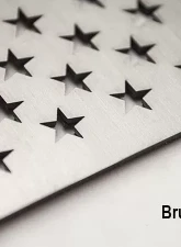 American Car Craft American Flag Emblem 1 Piece Set | Stainless Steel Brushed White                                     - ACC-142123 - Image 3