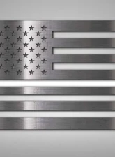 American Car Craft American Flag Emblem 1 Piece Set | Stainless Steel Brushed White                                     - ACC-142123 - Image 7