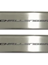 American Car Craft 2Pc Brushed Black Stainless Steel Door Badge Plate w/Challenger Inlay Dodge Challenger 2008-2014                                     - ACC-151031-BBLK - Image 2