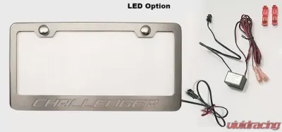 American Car Craft Purple Carbon Fiber Custom License Plate Frame w/Challenger Lettering - ACC-152023-PUR