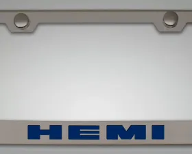 American Car Craft Dark Blue Solid Stainless Steel Custom HEMI License Plate Frame