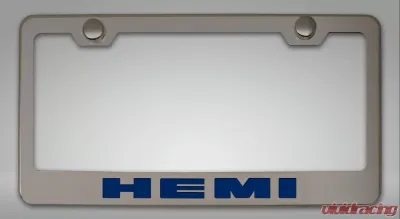 American Car Craft Dark Blue Solid Stainless Steel Custom HEMI License Plate Frame - ACC-152024-DBLU