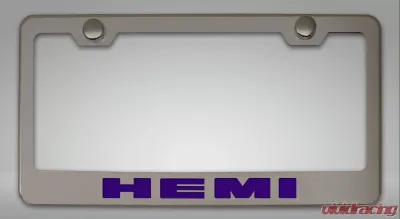 American Car Craft Plum Crazy Stainless Steel Custom HEMI License Plate Frame - ACC-152024-PCP