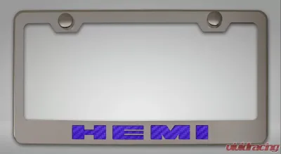 American Car Craft Illuminated Purple Stainless Steel Custom HEMI License Plate Frame - ACC-152024-PUR