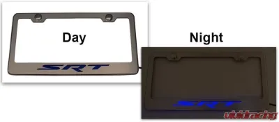 American Car Craft Purple Carbon Fiber Stainless Steel Custom Dodge SRT License Plate Frame - ACC-152054-PUR