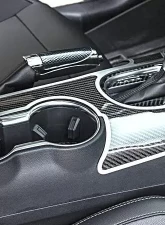 American Car Craft Premium Carbon Fiber Shifter Plate w/Brushed Stainless Trim Ford Mustang 2015-2021                                     - ACC-271074 - Image 3