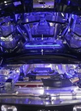 American Car Craft Perforated Blue LED Illuminated 5.0 Hood Panel Vanity Plate Ford Mustang GT 2010-2012                                     - ACC-273037-BLUL - Image 3