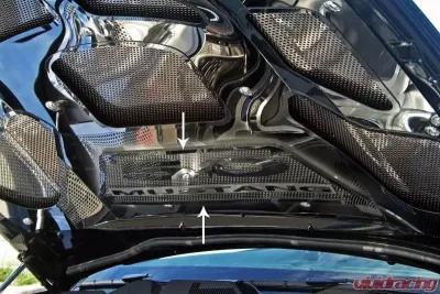 American Car Craft Perforated Blue LED Illuminated 5.0 Hood Panel Vanity Plate Ford Mustang GT 2010-2012 - ACC-273037-BLUL