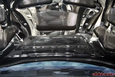 American Car Craft Perforated Blue LED Illuminated 5.0 Hood Panel Vanity Plate Ford Mustang GT 2010-2012 - ACC-273037-BLUL