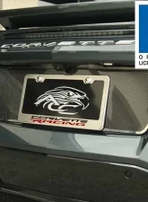 American Car Craft Stainless Steel Corvette Racing Style License Plate Frame Chevrolet C8 Corvette Stingray 2020-2024                                     - ACC-882009 - Image 4