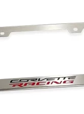 American Car Craft Stainless Steel Corvette Racing Style License Plate Frame Chevrolet C8 Corvette Stingray 2020-2024                                     - ACC-882009 - Image 2