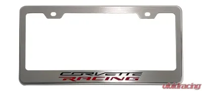 American Car Craft Stainless Steel Corvette Racing Style License Plate Frame Chevrolet C8 Corvette Stingray 2020-2024 - ACC-882009
