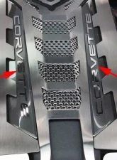 American Car Craft Engine Shroud CORVETTE Lettering | Stainless Steel Brushed Chevrolet Corvette C8 | Coupe 2020-2022                                     - ACC-883002 - Image 4