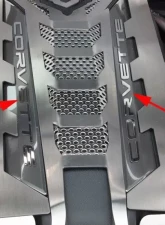 American Car Craft Engine Shroud CORVETTE Lettering | Stainless Steel Brushed Chevrolet Corvette C8 | Coupe 2020-2022                                     - ACC-883002 - Image 3